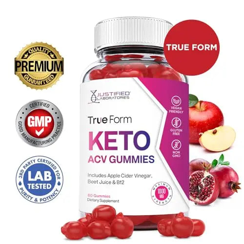 Justified Laboratories True Form Keto ACV Gummies 1000MG Vegan Non GMO Justified Laboratories Au supplements