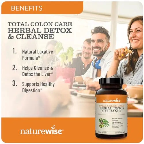 NatureWise Herbal Detox Cleanse Laxative Supplements | Natural Colon Cleanser Herb & Fiber Blend NatureWise Au supplements