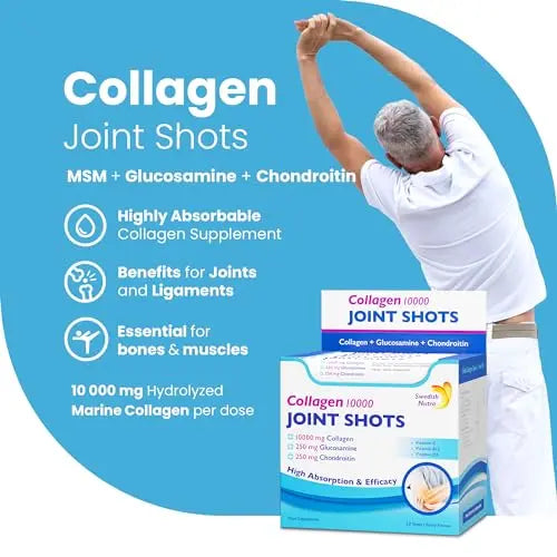 Swedish Nutra Collagen 10000 Joint Shots | High Strength Type 1, 2 & 3 Collagen for Body, Joints & Ligaments Swedish Nutra Au supplements