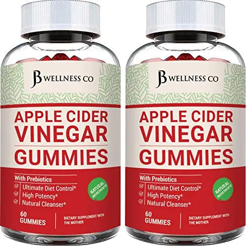 (2-Pack | 120 Gummies) Premium Apple Cider Vinegar Gummies - Raw, Natural, Unfiltered ACV JB Wellness Co Au supplements