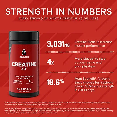 Six Star Creatine Pills Post Workout X3 Creatine Capsules | Creatine Monohydrate Blend Six Star Au supplements