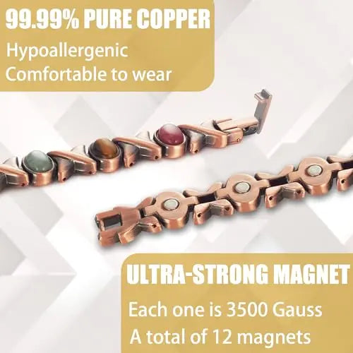 MagVIVACE Copper Anklet for Women for Arthritis and Joint, Magnetic Therapy Ankle Bracelet, Jewelry Gift MagVIVACE Au supplements