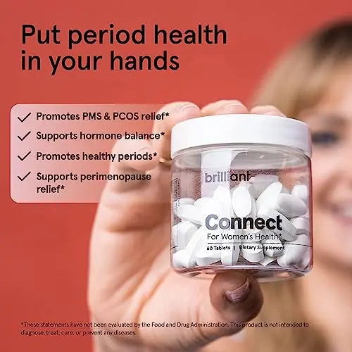 Brilliant Connect Period Health Supplement – Promotes Relief from Cramps, Fatigue Feel Brilliant Au supplements