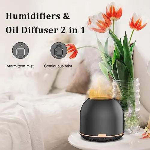 Flame-Light Aroma Diffuser,Ultrasonic Aromatherapy Diffuser with Auto-Off Function Timers Otheya Au supplements