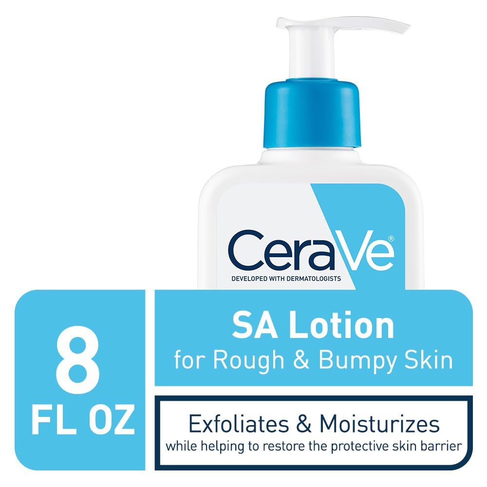 CeraVe SA Lotion for Rough & Bumpy Skin, Vitamin D, Hyaluronic Acid, Lactic Acid & Salicylic Acid Lotion