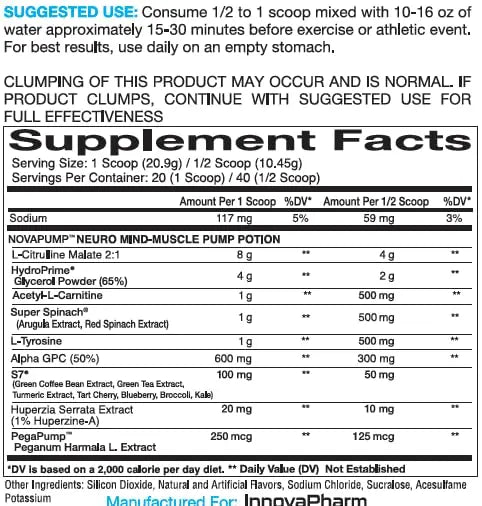 InnovaPharm NOVAPUMP Neuro Mermaid Kisses 14.7 Ounces InnovaPharm Au supplements