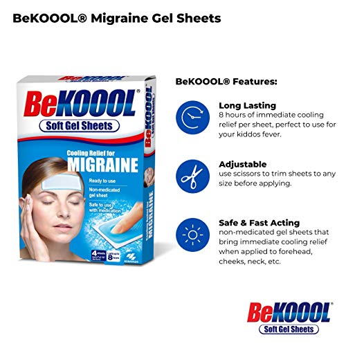 BeKOOOL Migraine Gel Sheets - 4 Count BeKoool Au supplements