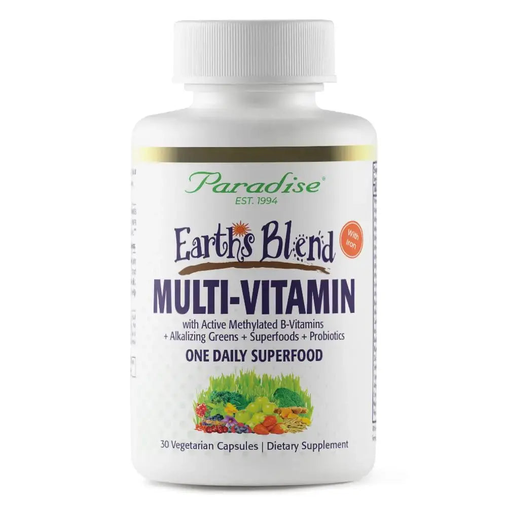 Paradise Herbs Earth's Blend Women's Once Daily Multivitamin with Iron, 48 Organic Superfoods, Probiotics, Antioxidants Paradise Herbs Au supplements