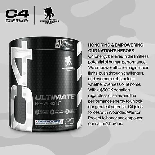 Cellucor C4 Ultimate x WWP Pre Workout Powder Mango Foxtrot - Sugar Free Preworkou Cellucor Au supplements