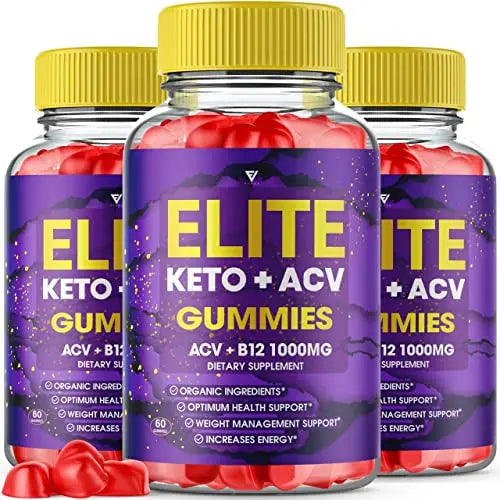 (3 Pack) Elite Keto ACV Gummies AVC, Elite Keto Plus ACV Advanced Weight Loss Gummies Fyvus Au supplements