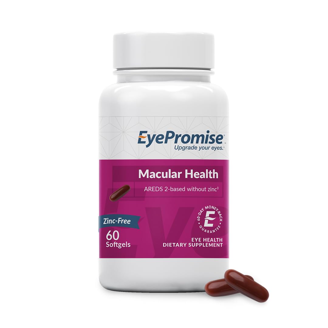 EyePromise Macular Health Eye Vitamin - 60 Softgels, 30-Day Supply - Zinc-Free Eye Health Support with Zeaxanthin,