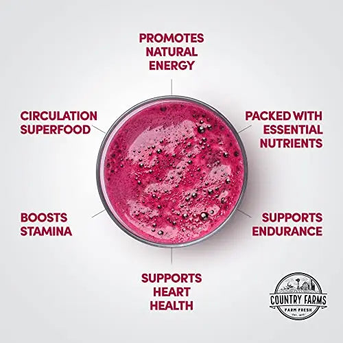 COUNTRY FARMS Bountiful Beets Powder, Wholefood Beet Extract Superfood, Natural Nitric COUNTRY FARMS Au supplements