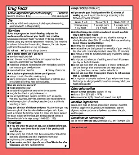 Habitrol Nicotine Lozenges 4 mg Mint Flavor - 72 Count – Stop Smoking Aid Habitrol Au supplements