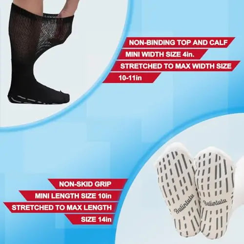 Bulinlulu Extra Width Diabetic Socks Women Men-4 Pairs Super Wide Edema Bulinlulu Au supplements