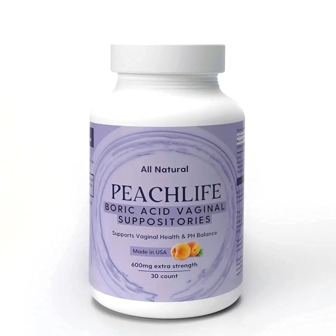 Peachlife Boric Acid Suppositories and Small Soft Menstrual Cup with Ring Pull Peachlife Au supplements