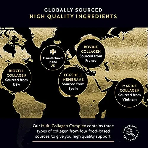 Premium Multi Collagen Protein Capsules with Type I, II, III - Includes Hydrolysed Grass Nutravita Au supplements