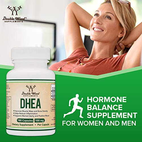 DHEA 100mg | 180 Capsules | Max Strength 6 Month Supply | Third Party Tested | Hormone Double Wood Supplements Au supplements