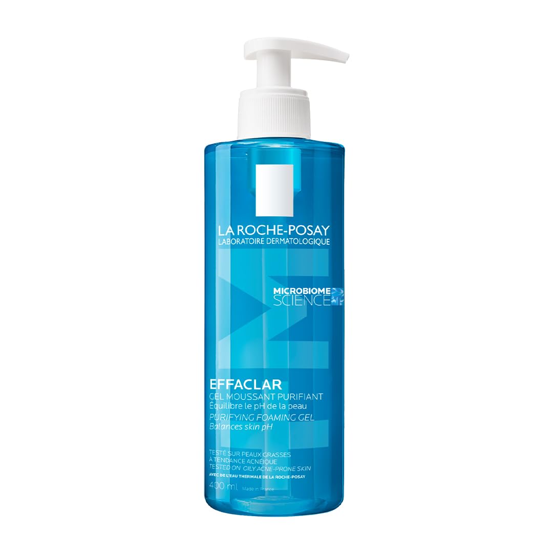 La Roche-Posay Effaclar Purifying Foaming Gel Cleanser for Oily Skin, With Zinc Pidolate To Remove Excess Oil & Shine