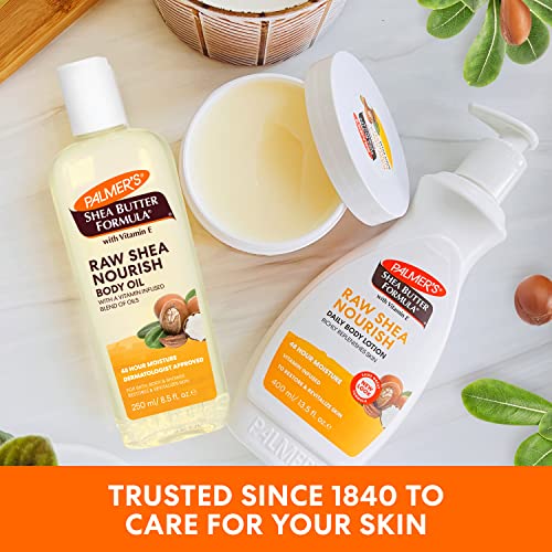 Palmer's Shea Formula Raw Shea Body Oil with Vitamin E, Deep Body Moisturizer to Soothe