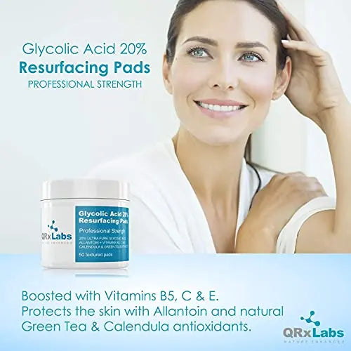 QRxLabs Glycolic Acid 20% Resurfacing Pads for Face & Body with Vitamins B5 QRxLabs Au supplements