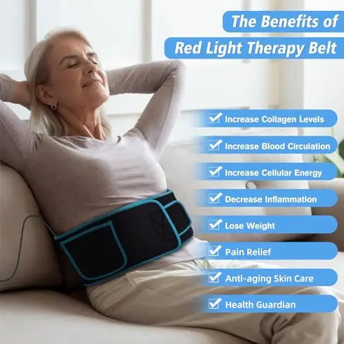Red Light Therapy Near Infrared Light Therapy Wrap Belt for Body with Timer for Waist Back Shoulder AKYSUN Au supplements