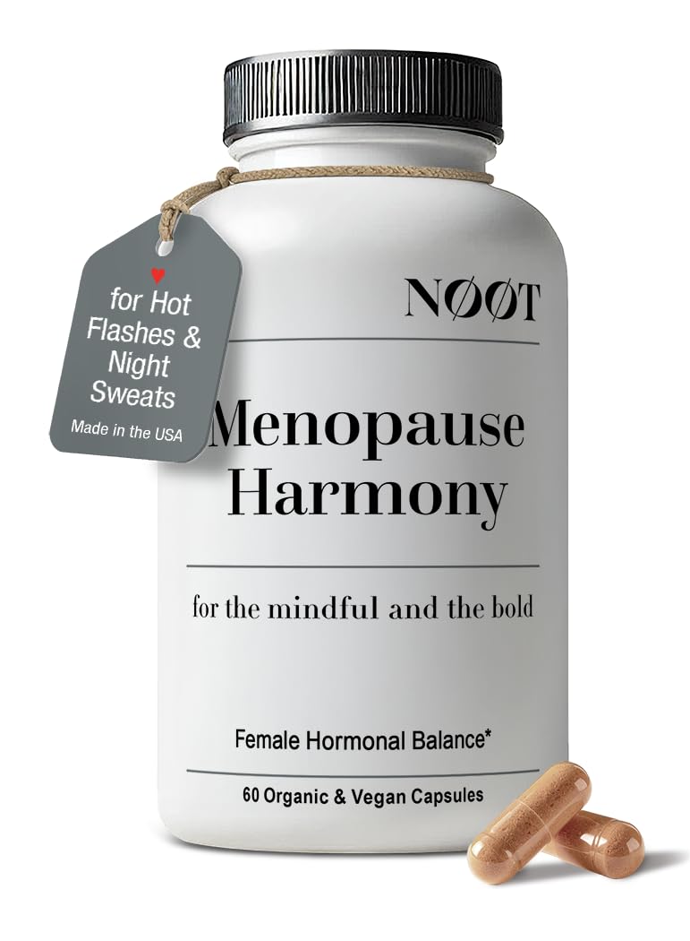 NOOT Menopause Harmony - Menopause Supplements for Women, Night Sweats & Hot Flash Relief, Hormone Balance for Women with Aguaje Fruit, Genistein and Vitex, Biohacking & Nootropics, 60 Capsules NØØT Au supplements