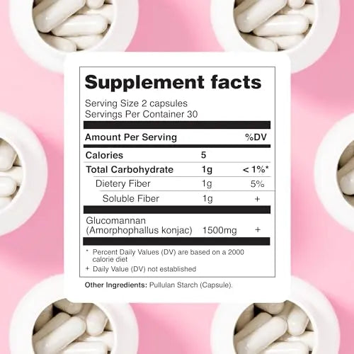 DOFASTING Glucomannan Capsules, Fiber Supplement Glucomannan, Sugar Cravings Blocker DOFASTING Au supplements
