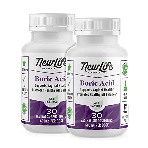 NewLife Naturals Boric Acid Suppositories for Women - 600mg NewLife Naturals Au supplements