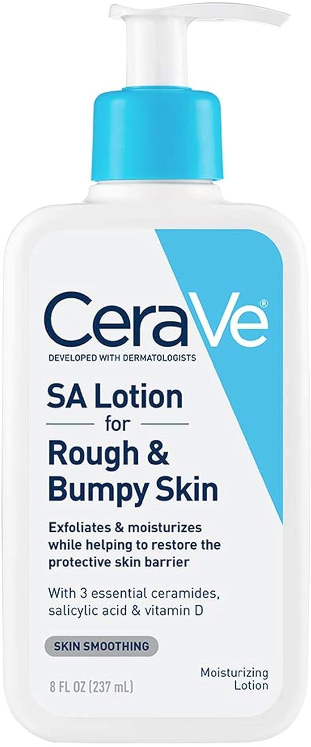 CeraVe SA Lotion for Rough & Bumpy Skin, Vitamin D, Hyaluronic Acid, Lactic Acid & Salicylic Acid Lotion