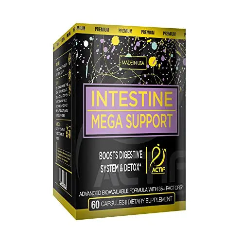 Actif Intestine Mega Support with 30+ Advanced Factors, Deep Cleanse and Repair ACTIF Au supplements