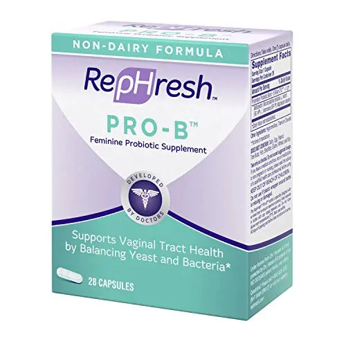 NEW RepHresh Pro-B Feminine Probiotic Supplement Non- Dairy Formula/Vegetarian Capsule, 28ct Rephresh Au supplements