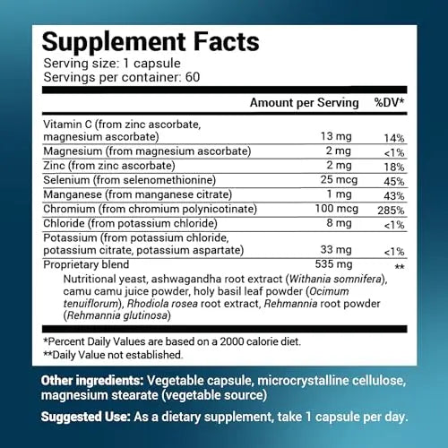 Dr. Berg Adrenal & Cortisol Capsules - Adrenal Supplement & Cortisol Manager - Mood Dr. Berg Nutritionals Au supplements