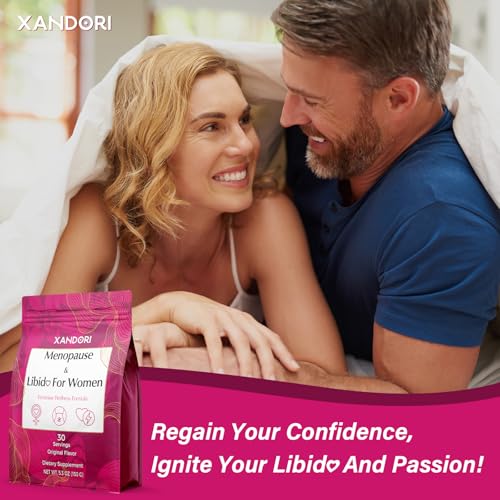 Menopause Supplements for Women, 10-in-1 Hormone Balance for Women, with Red Clover, Korean Ginseng, Shatavari - Menopause & Libisoothe Powder for Desire, Hot Flashes, Night Sweats & Mood - 5.3 Oz Xandori Au supplements