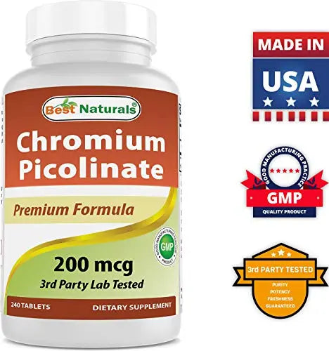 Best Naturals Chromium Picolinate Tablet, 200 mcg, 240 Count Best Naturals Au supplements