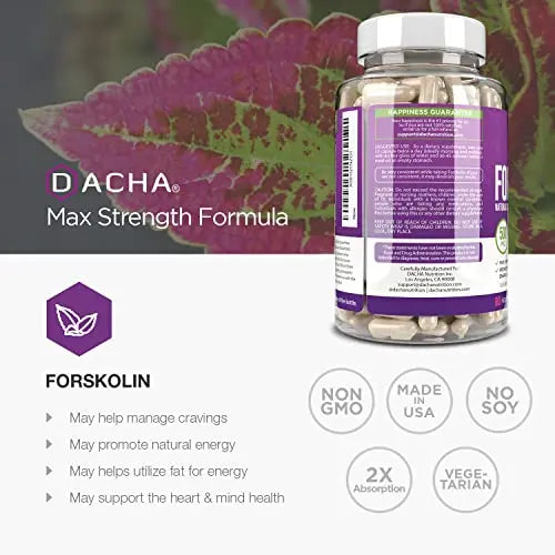 DACHA Natural Forskolin Max Strength Formula- 500mg Coleus Extract, Keto Diet Pills That DACHA Au supplements
