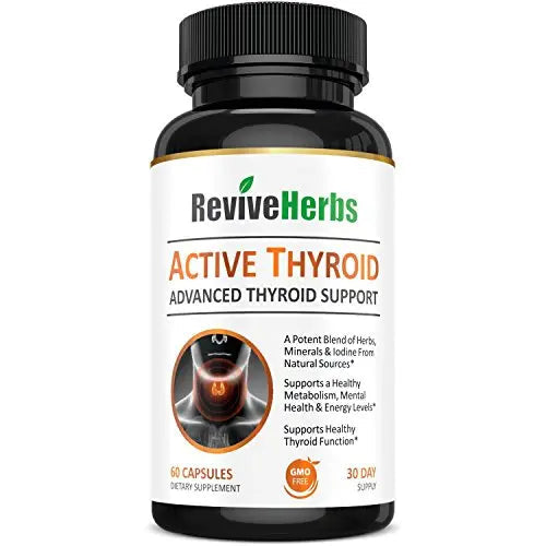 Revive Herbs Premium Thyroid Support with Ashwagandha, Iodine, Selenium, Magnesium Revive Herbs Au supplements