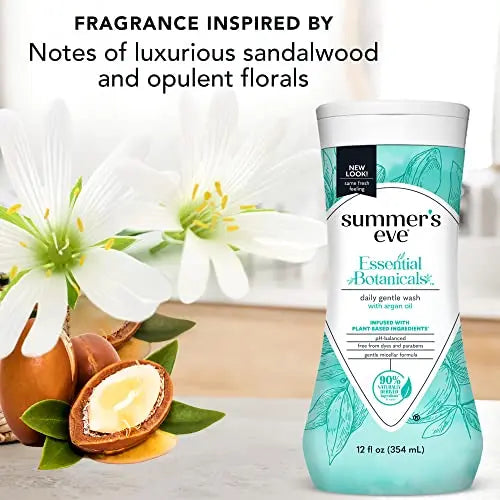 Summer's Eve Essential Botanicals Gentle Wash with Argan Oil, Removes Odor, pH balanced, 12 fl oz Summer's Eve Au supplements