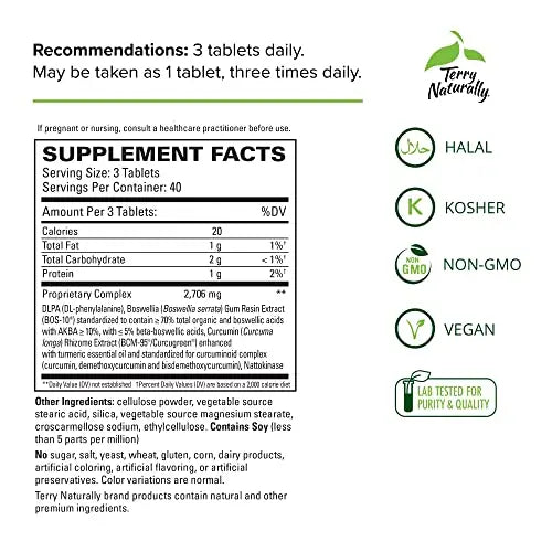 Terry Naturally Curamin Extra Strength - 120 Tablets - Non-Addictive Pain Relief Supplemen Terry Naturally Au supplements