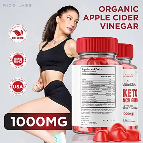 rize labs (3 Pack) SlimDNA Keto Gummies - ACV for Advanced Weight Loss with Apple Cider rize labs Au supplements