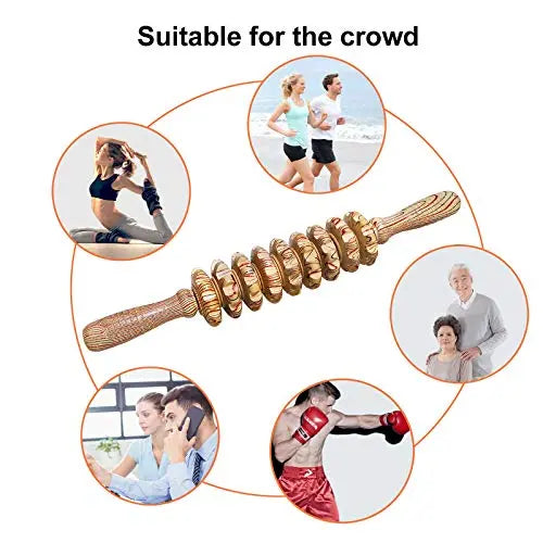 Deston Wooden Massager Handheld Roller Trigger Point Massager Stick for Fascia, Cellulite Deston Au supplements