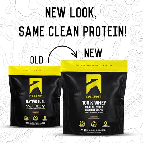 Ascent 100% Whey Protein Powder - Post Workout Whey Protein Isolate, Zero Artificial Flavors & Sweeteners Ascent Au supplements