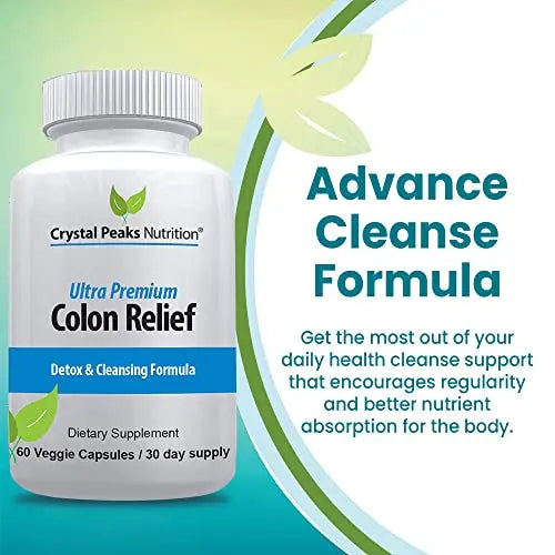 CRYSTAL PEAKS NUTRITION Natural Colon Cleanser Capsules for Constipation Relief CRYSTAL PEAKS NUTRITION Au supplements