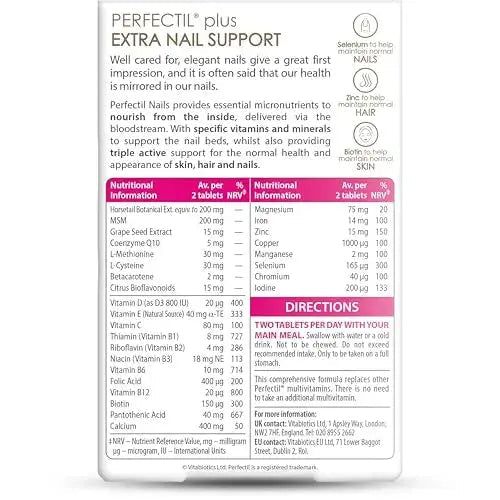 Vitabiotics - Perfectil - Plus Nails Extra Support - 60 Tablets Perfectil Au supplements