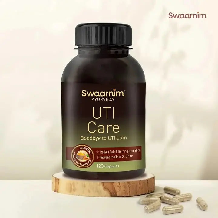 Swaarnim UTI Care, Ayurvedic Healthy Supplements for Women Health, Rich in Natural Extracts, 100% Natural - No Added Chemicals and Gluten Free, 120 Capsules Swaarnim Au supplements
