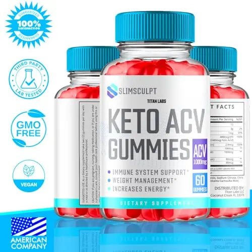 (3 Pack) Slimsculpt Keto ACV Gummies, Slim Sculpt Keto ACV Gummies Advanced Weight Loss 1000MG Titan Labs Au supplements