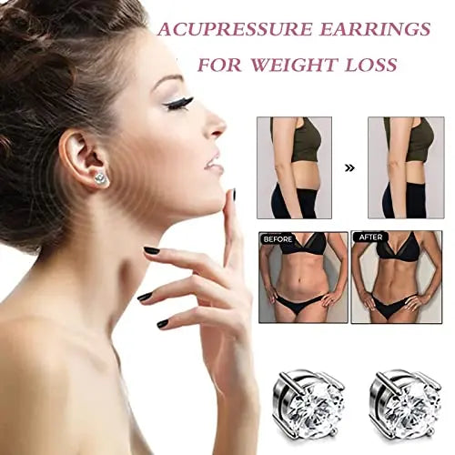 Non Pierced Atheniz Lymphvity Germanium Acupuncture Magnetic Earrings Women LIU JUN Au supplements