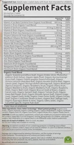 Garden of Life Organics Multivitamin for Women - Women's Once Daily Multi - Whole Food Multi with Iron,Biotin,Vegan Organic Womens Multivitamin Garden of Life Au supplements