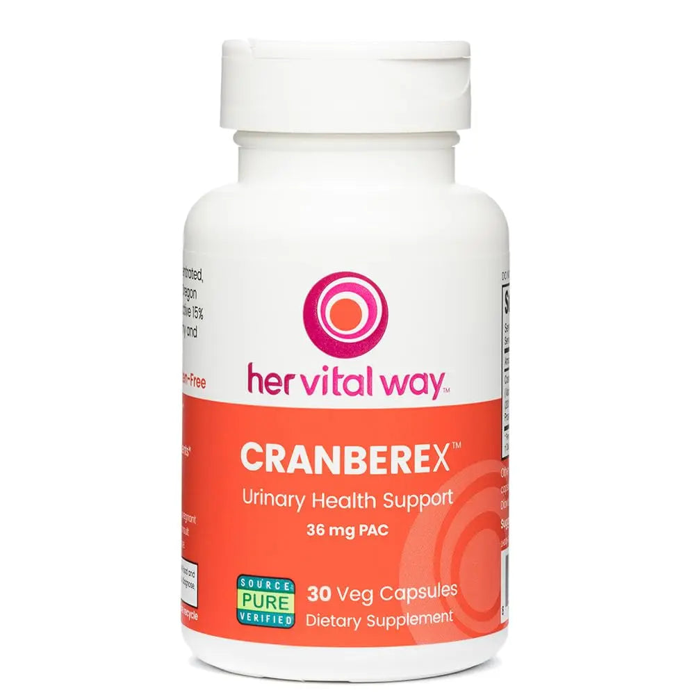 her vital way Cranberex - Cranberry Pills for Women and Men - Cranberry Supplement with 36mg PAC - Cranberry Extract Capsules for Urinary Tract Health and Kidney Care - 30 Veg Capsules her vital way Au supplements