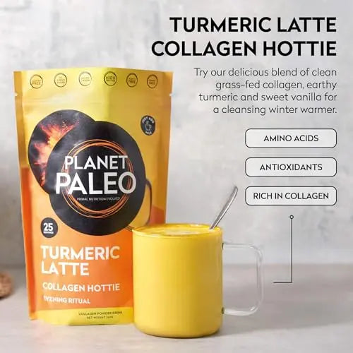 Planet Paleo Pure Collagen - Turmeric Latte (260g, 25 Servings) Planet Paleo Au supplements